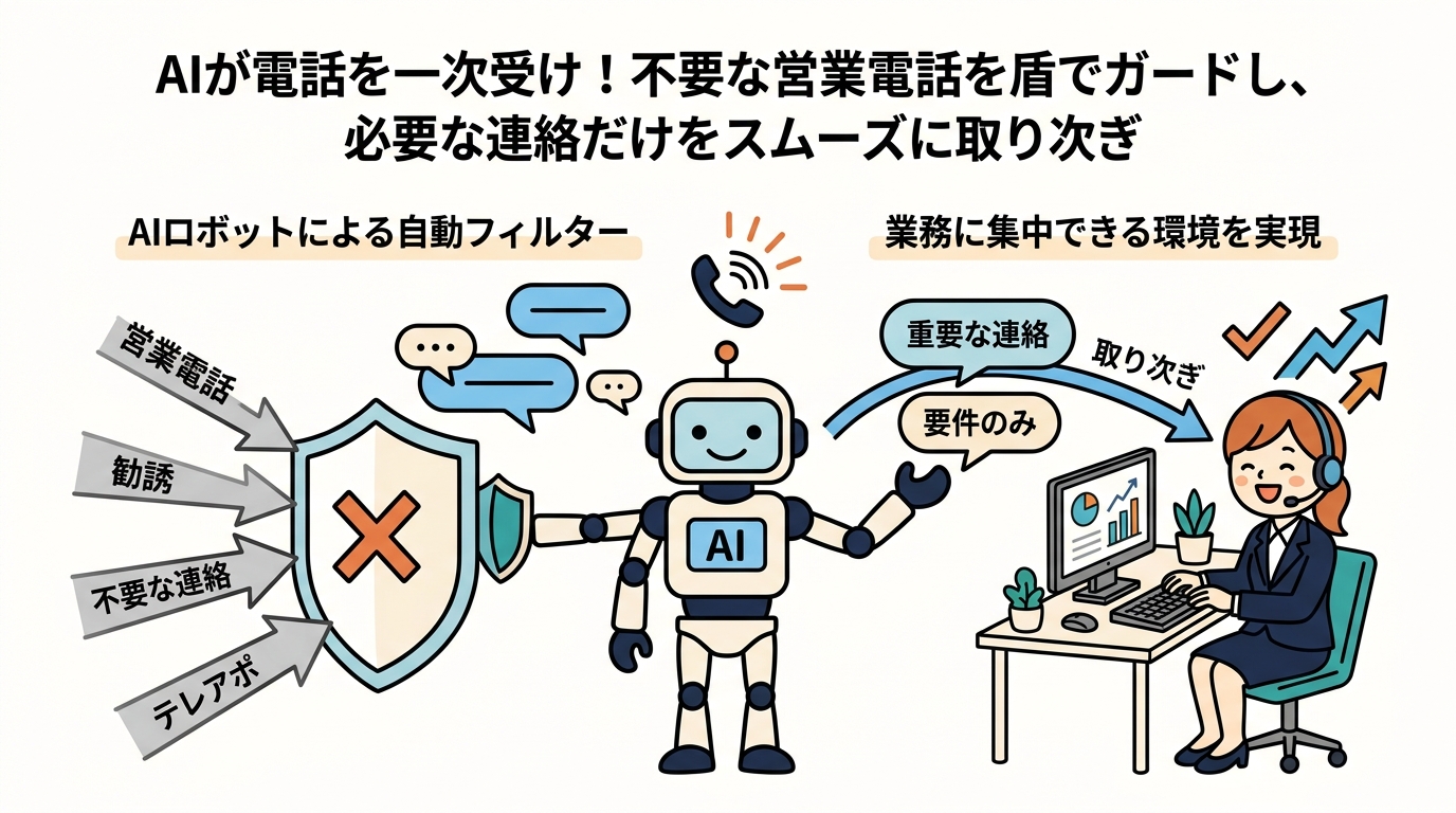 AI電話受付が営業電話を選別し効率化する仕組み
