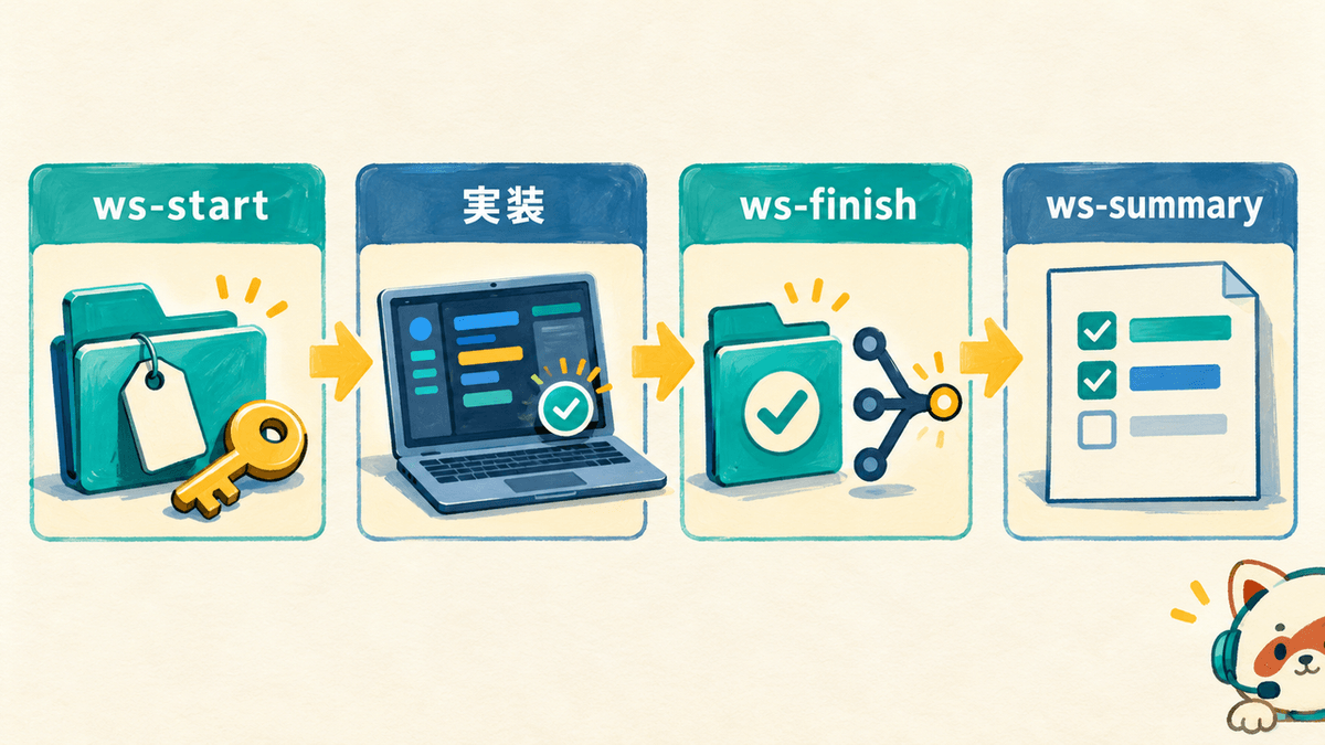 ws-start から ws-summary までの流れ