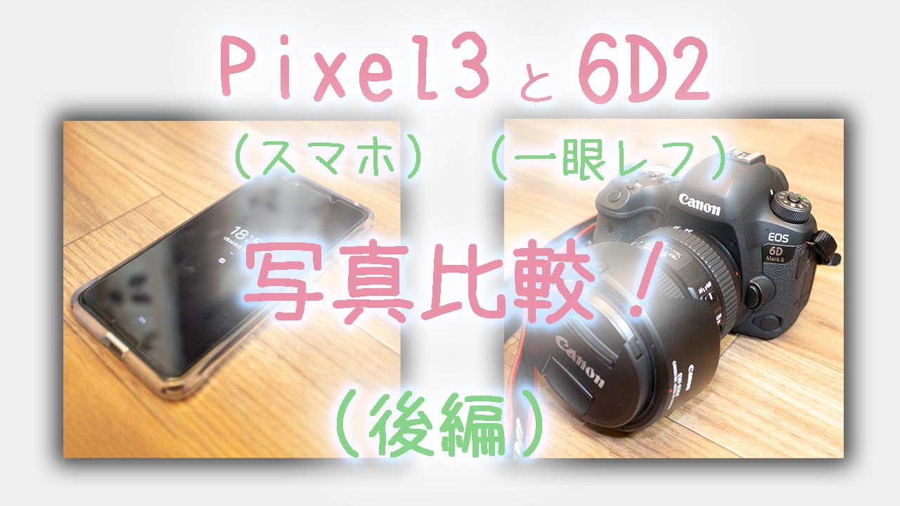 Pixel3のカメラをフルサイズ一眼レフ6Dmark2と比較してみる-後編-