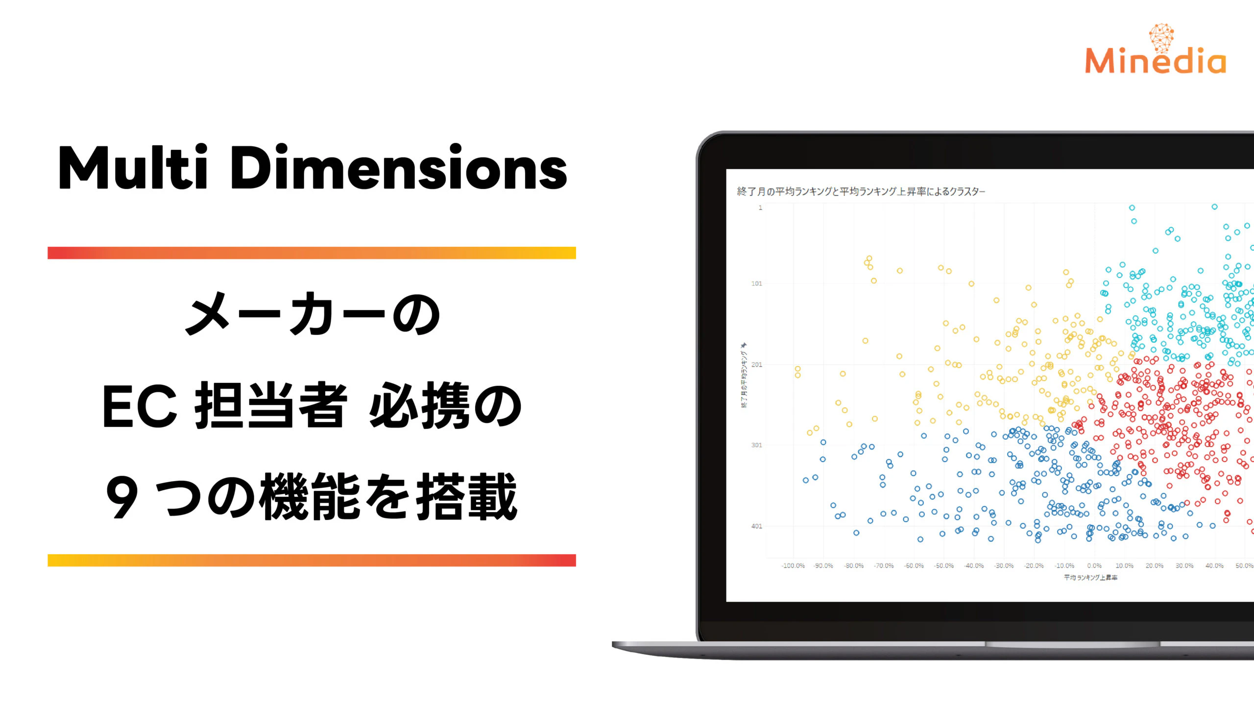 国内最大のメールベースのコンバージョンデータを基にしたメーカー企業様向けECコンバージョンデータパッケージ【Multi Dimensions】をリリース