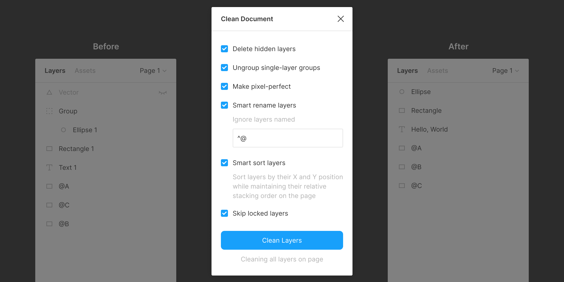 Figmaドキュメントを自動で整理整頓されたきれいな状態にする「Clean Document」
