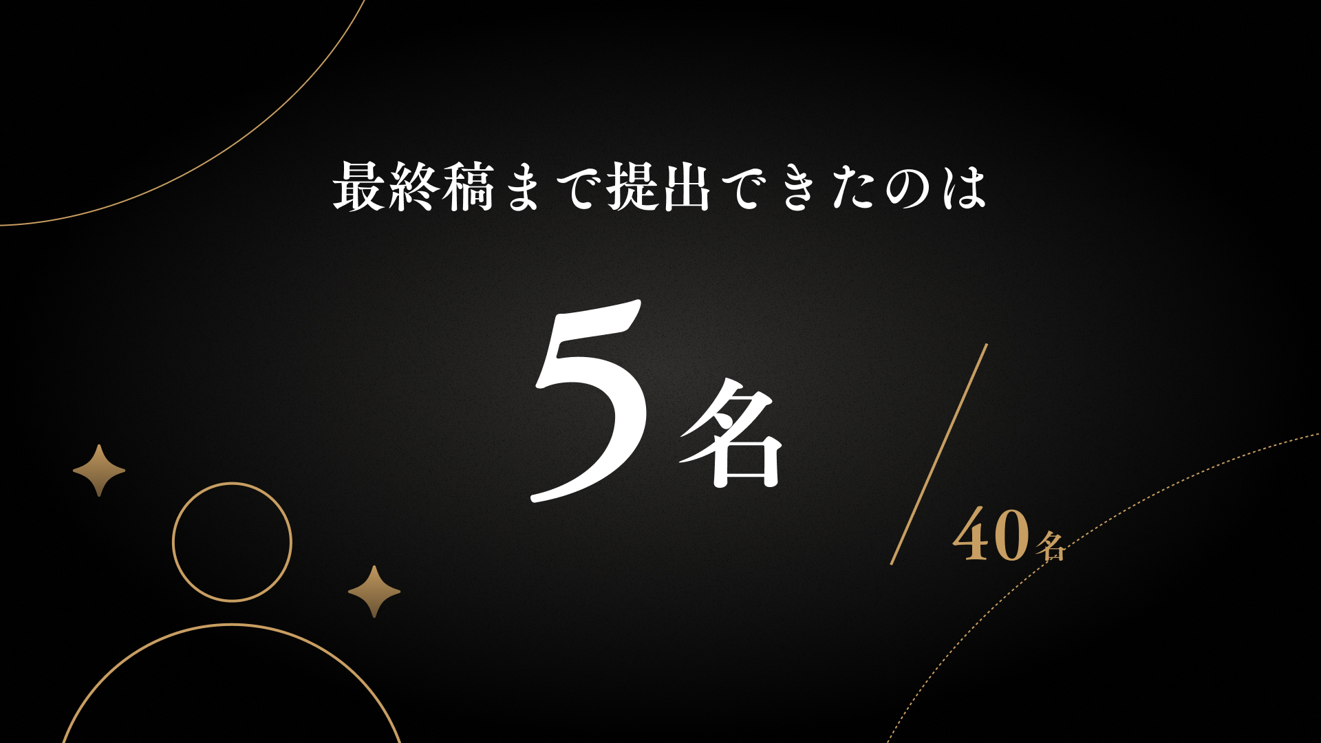 最終稿まで提出できたのは5名