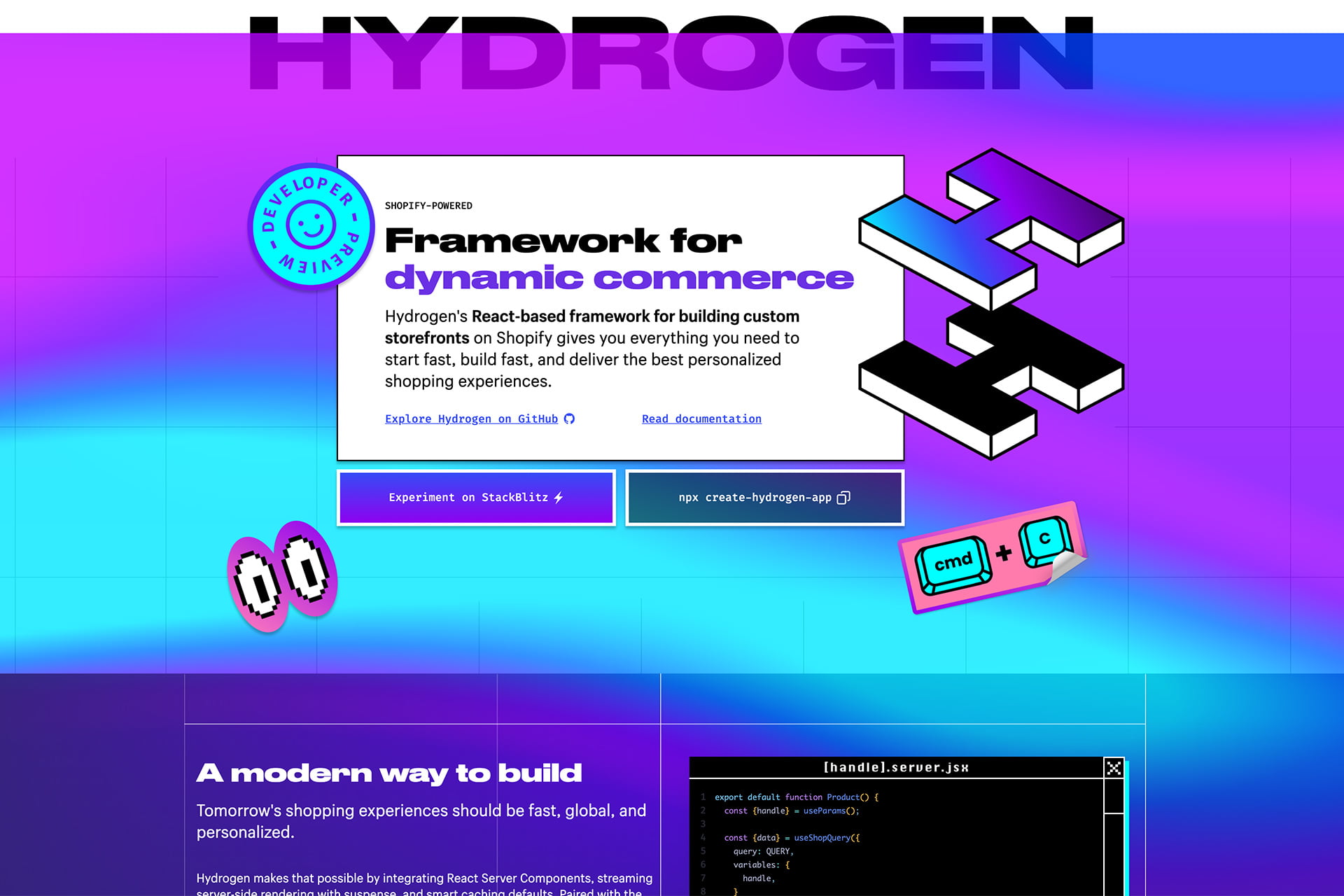 ShopifyのフロントエンドフレームワークHydrogenをローカルで動かしてみた