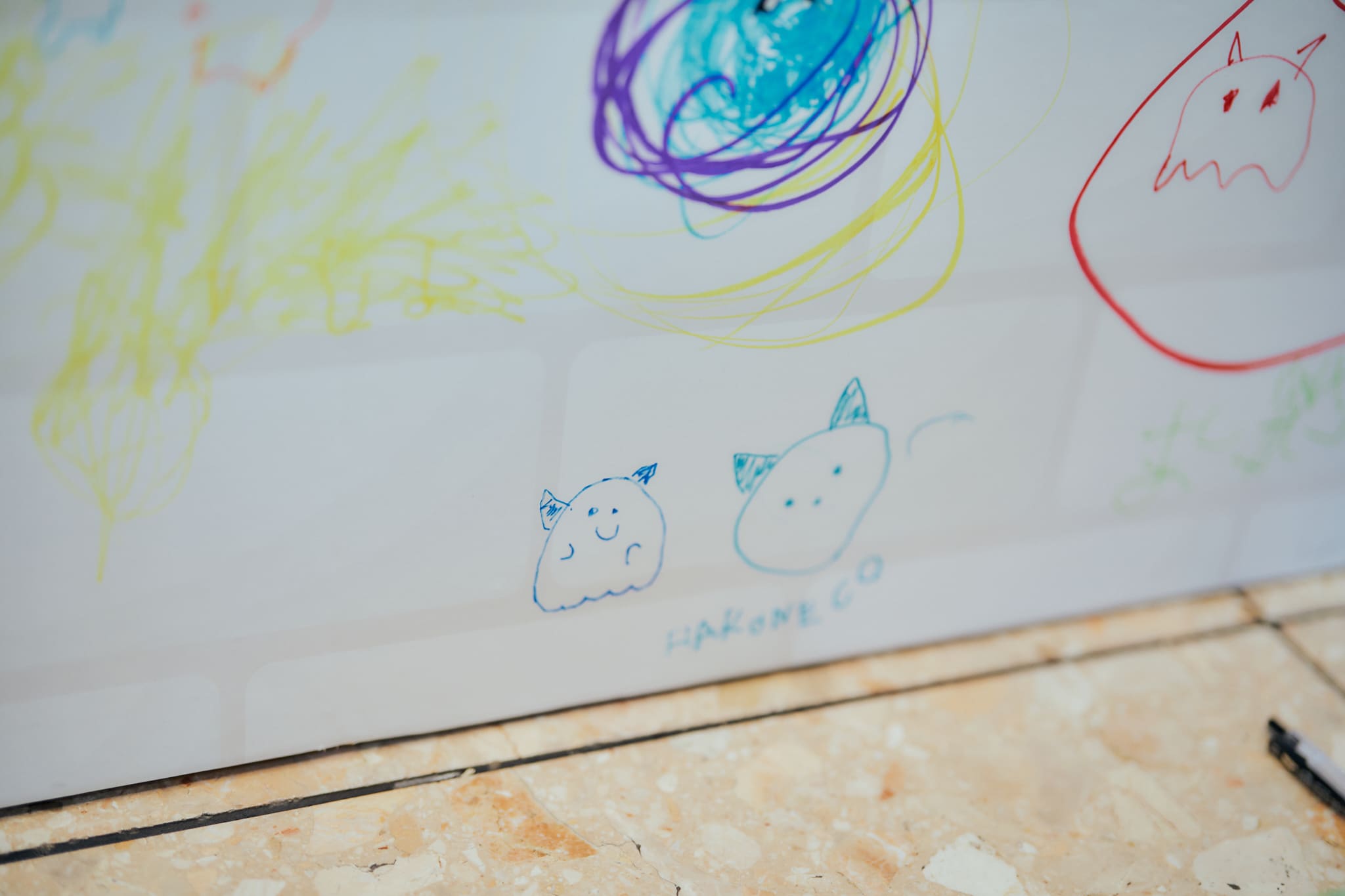 箱猫ちゃんとおばけちゃんの落書き