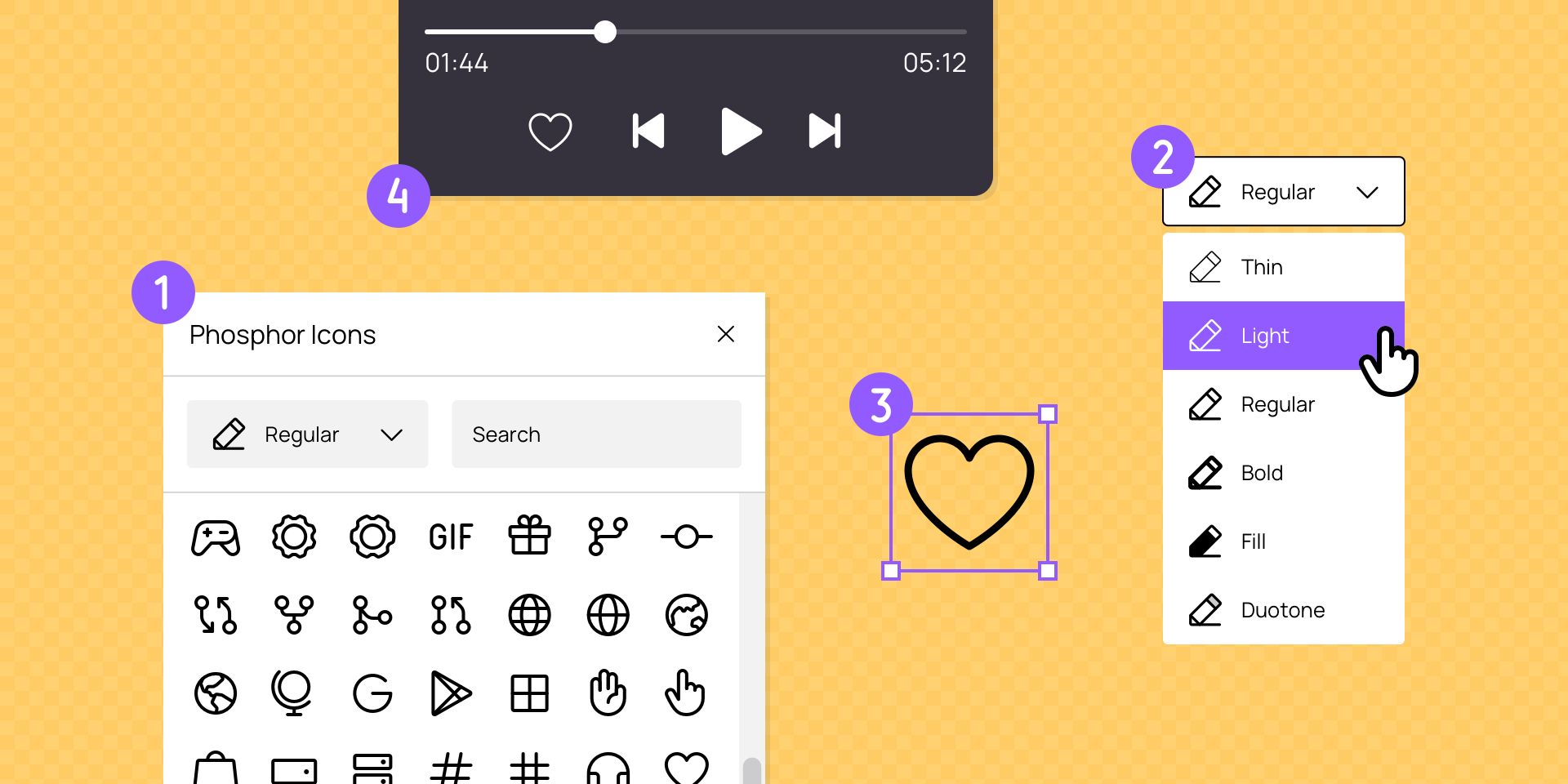 Phosphor Iconsのサムネイル画像
