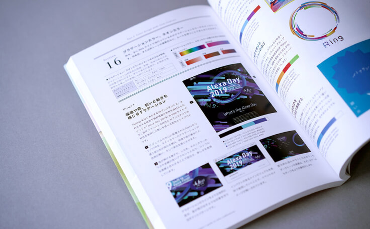 「イメージで探せて、すぐに使えるアイデア集 配色デザイン見本帳」にneccoがデザイン・実装を担当したAlexa Day 2019のウェブサイトが掲載される