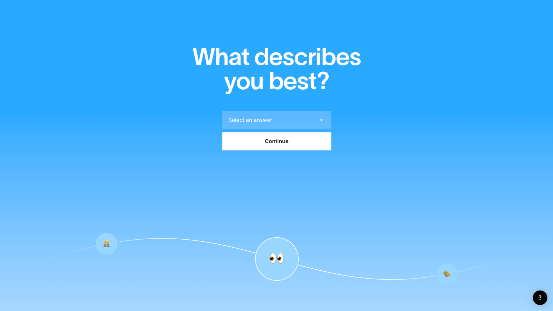 Jitterの会員登録で職種を選択する画面