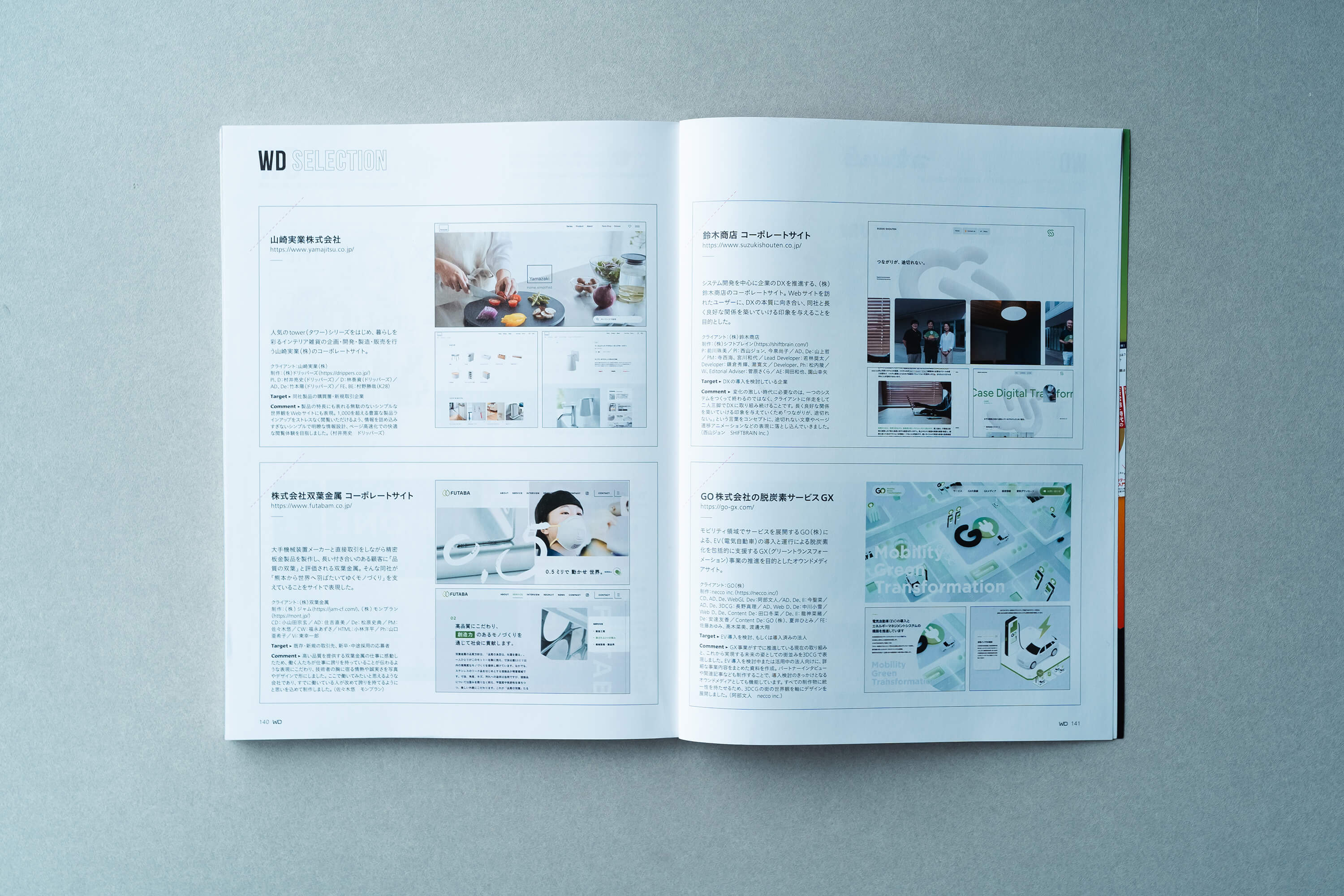 デザイン雑誌WebDesigning中面写真