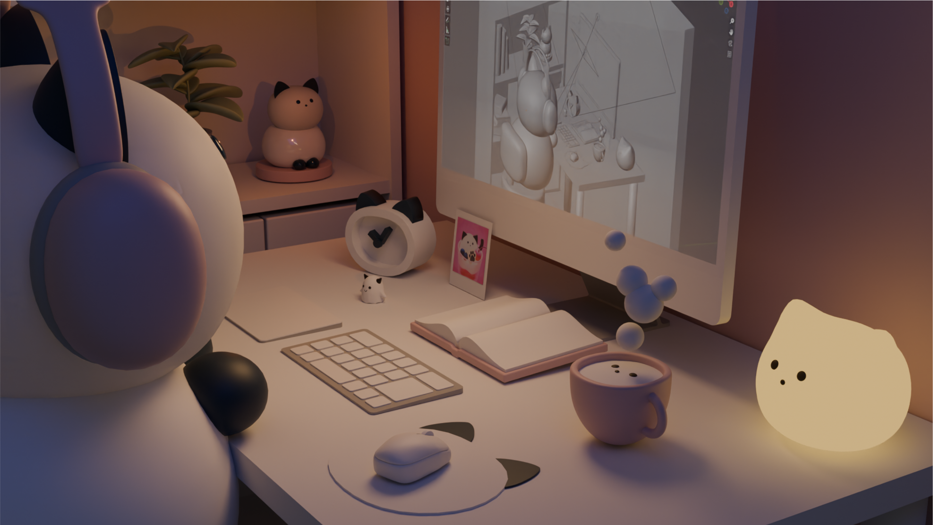 箱猫ちゃんBlender勉強中