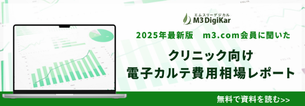 クリニック向け電子カルテ費用相場レポート資料ダウンロード