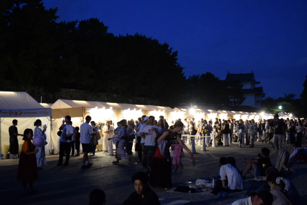 名古屋城夏まつり屋台の様子