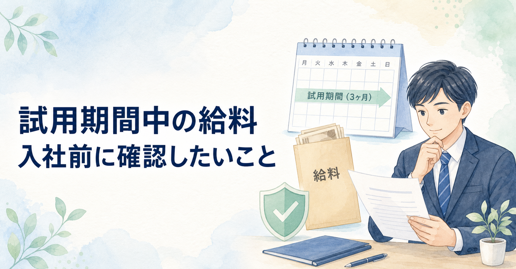 試用期間中は給料が下がる？新卒が入社前に確認したい条件と注意点