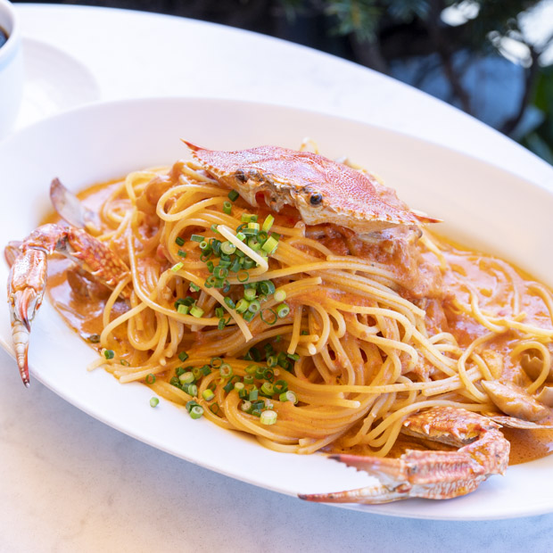 【横須賀】プリンでおなじみマーロウ秋谷本店
もうひとつの名物は渡りガニのスパゲティ