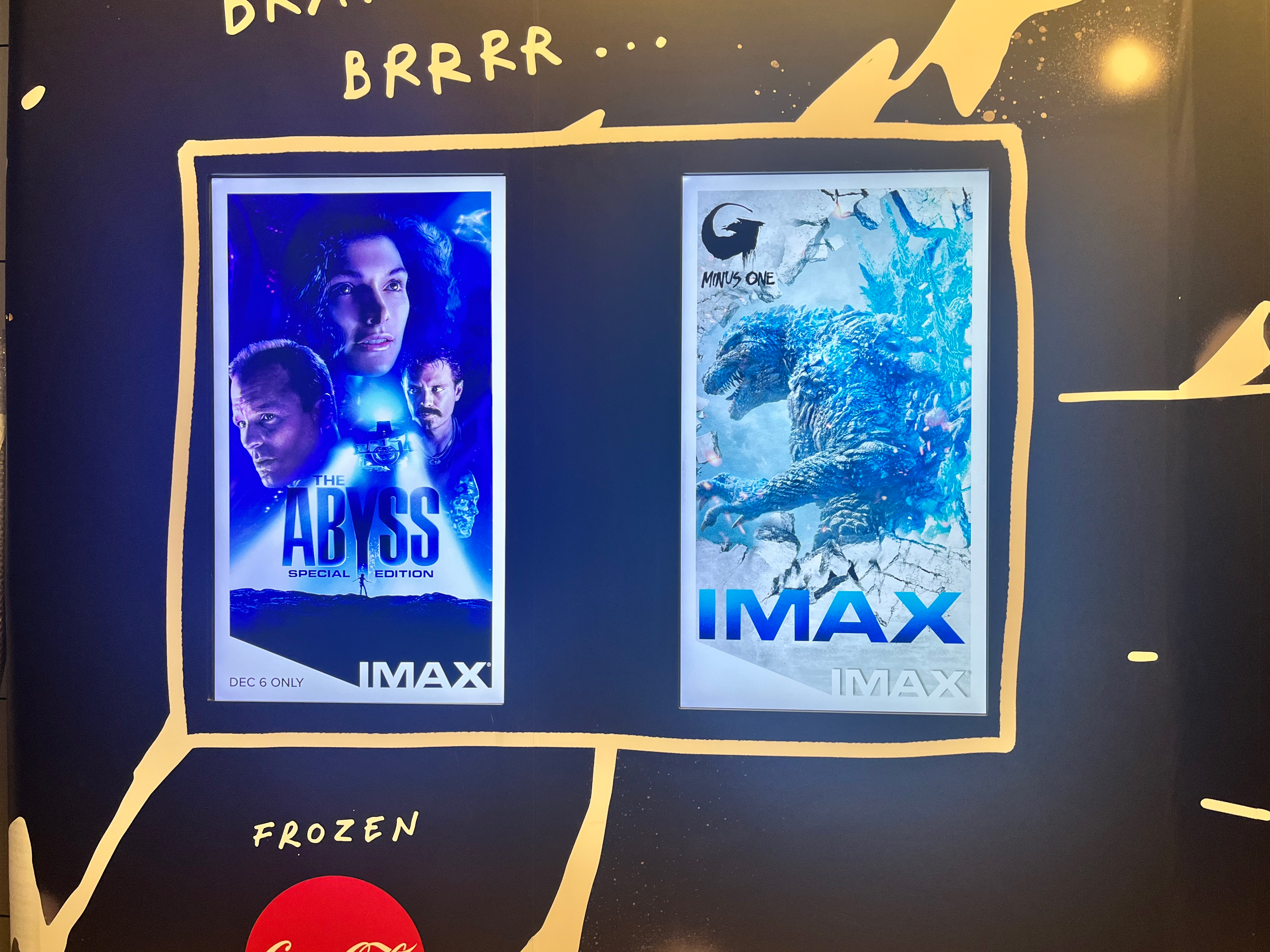 「IMAXメルボルン」で見た「ゴジラ−1.0」のキービジュアル＝梅山富美子撮影