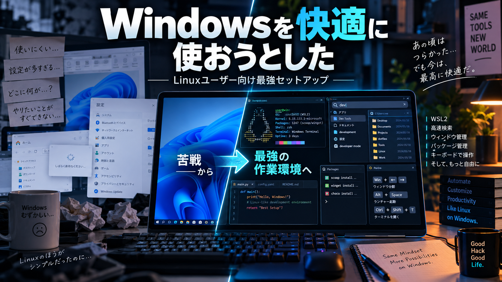 Windowsを快適に使おうとした