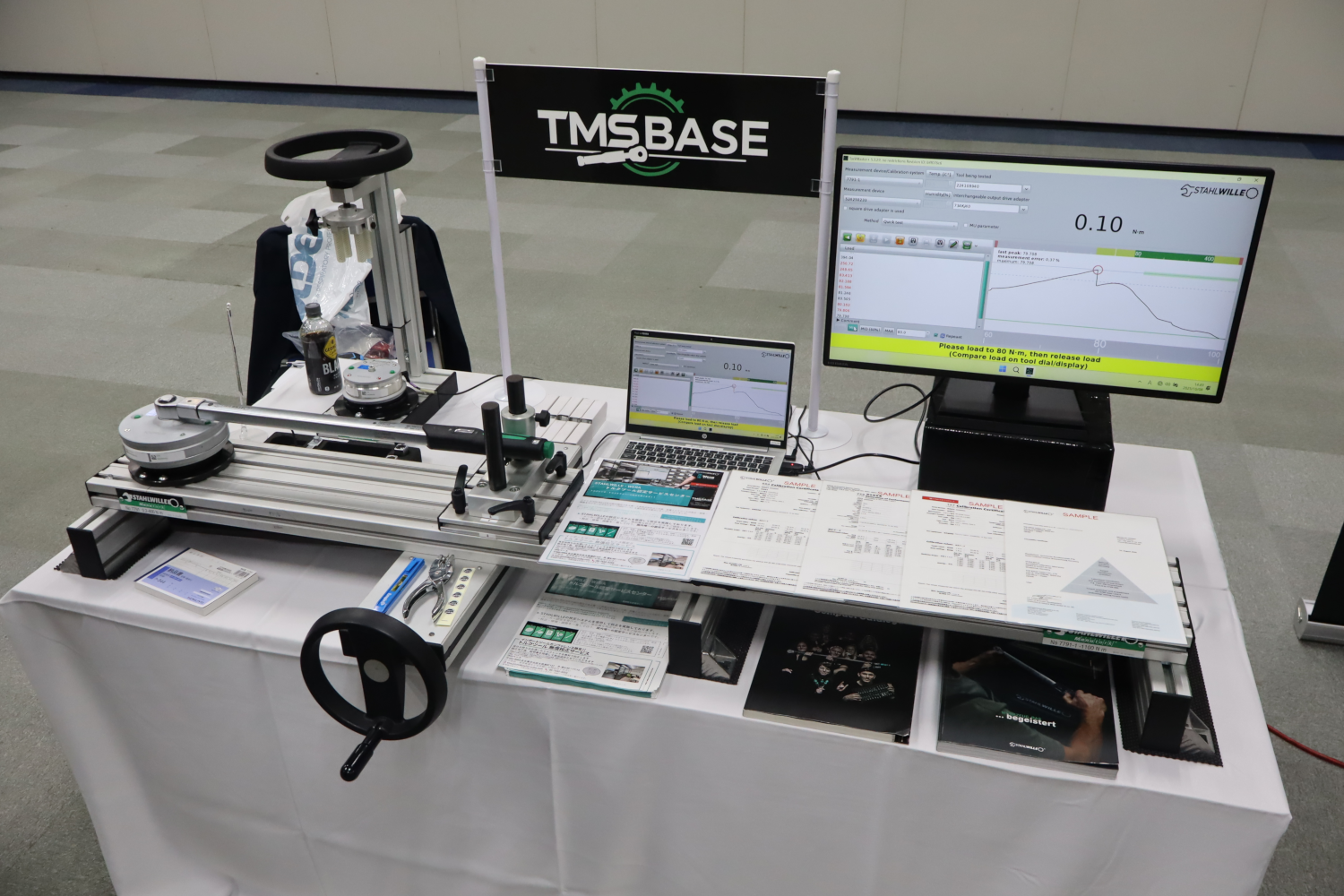 同社が運営するトルクツールの校正・修理サービスを提供するTMSベース(愛知県名古屋市)が出展。確かなサービスを来場者にアピールした