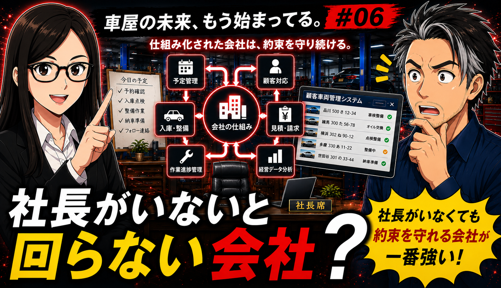 車屋の未来、もう始まっている。#6
社長がいないと回らない会社?