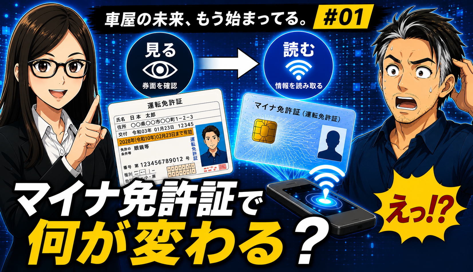 車屋の未来、もう始まっている　＃１
マイナ免許証で何が変わる？