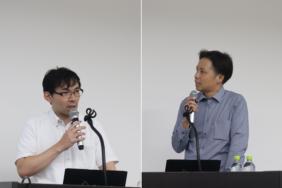後半の講師を担当した日本サン石油・下田晃弘氏（左）、柿田智章氏