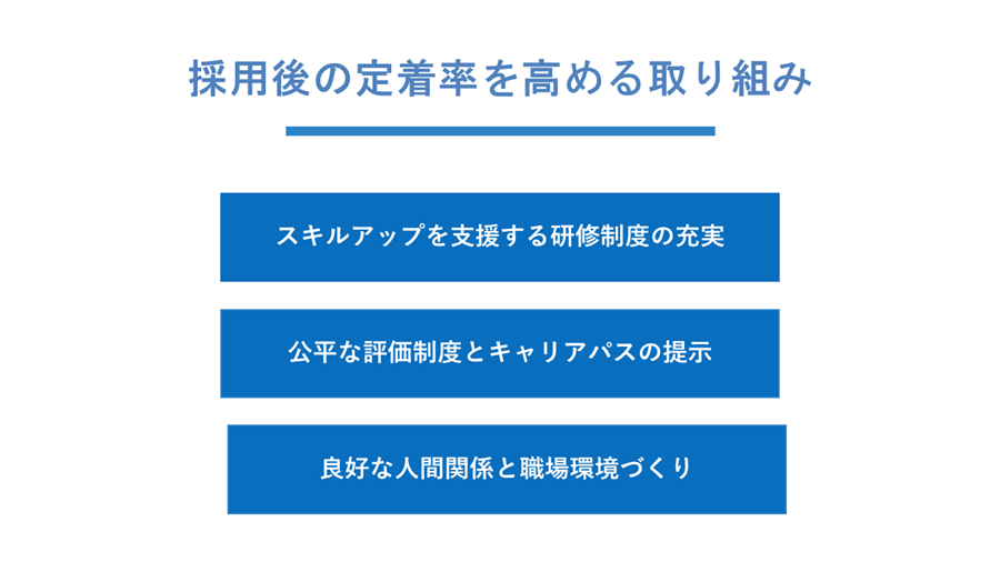 採用後の定着率を高める取り組み