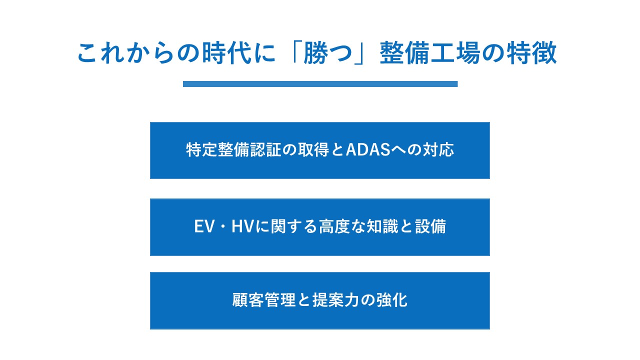 これからの時代に「勝つ」整備工場の特徴