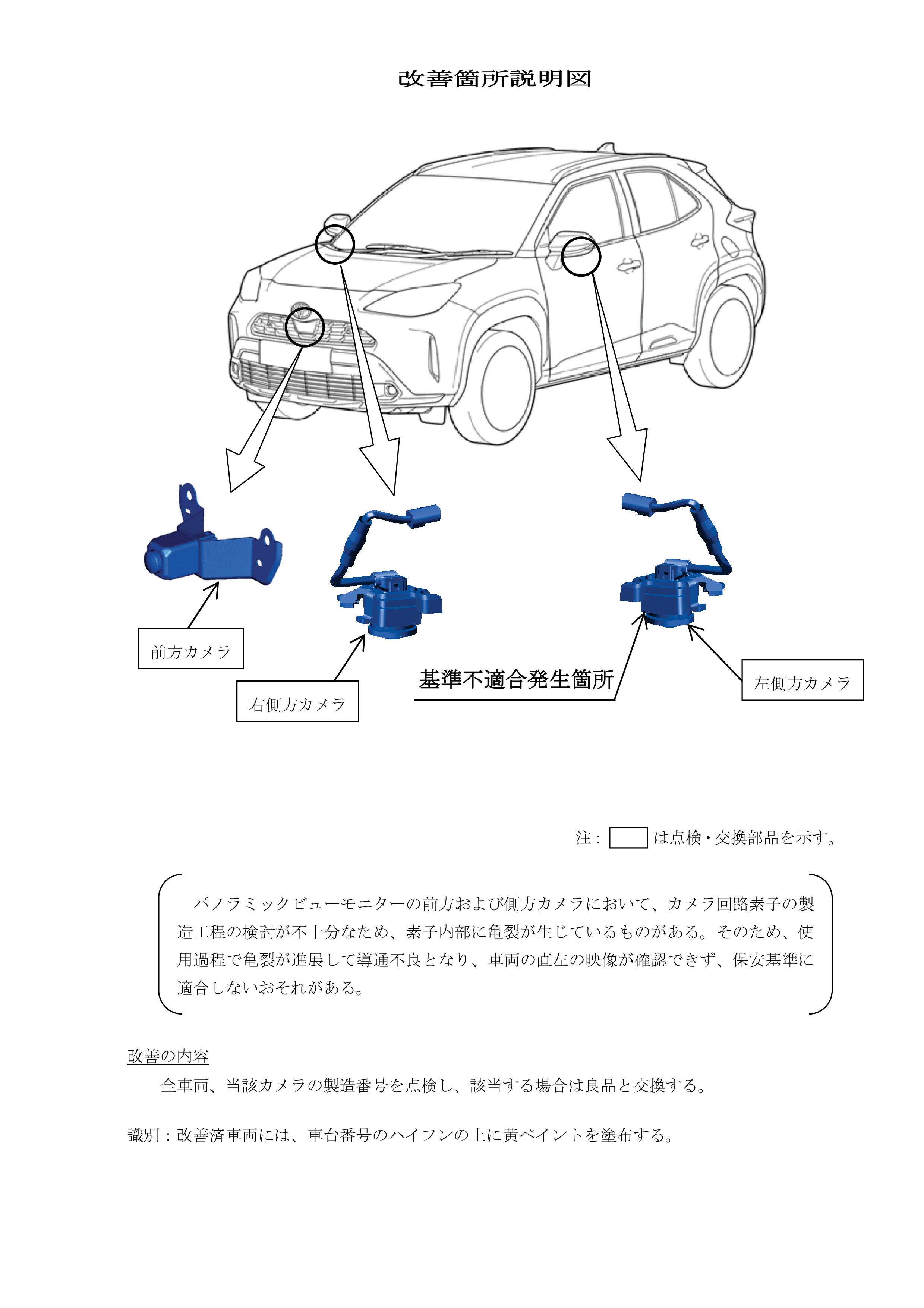 トヨタ、ヤリスクロスとカローラクロスの9万台以上リコールを発表 前方