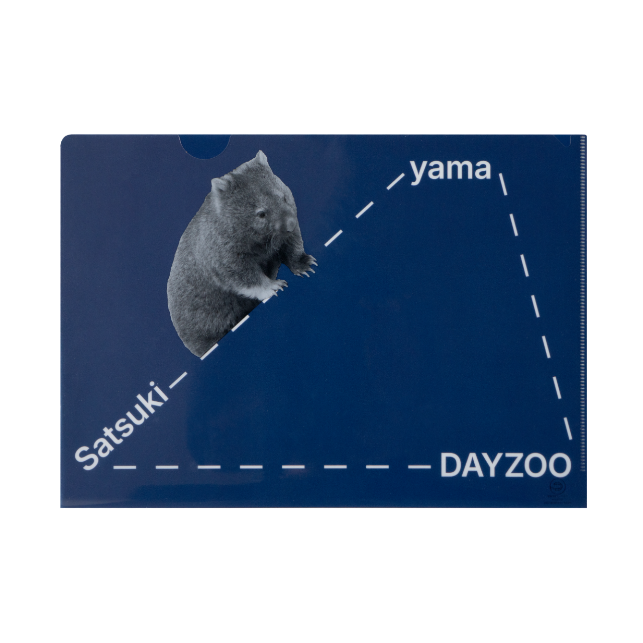 ウォンバットA4クリアファイル③（ブルー／みまもりユキちゃん）