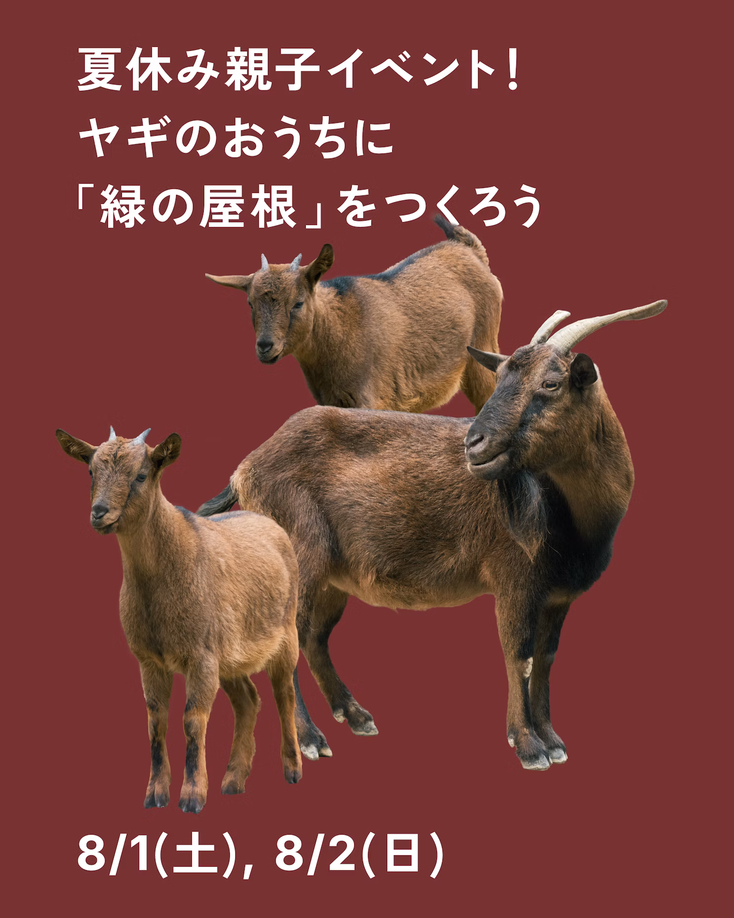 ~ヤギのおうちに「緑の屋根」をつくろう~
