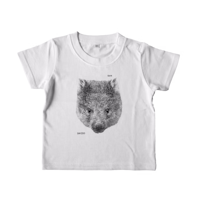 【NEW】<キッズサイズも出た!>ウォンバットとおさんぽTシャツ 80