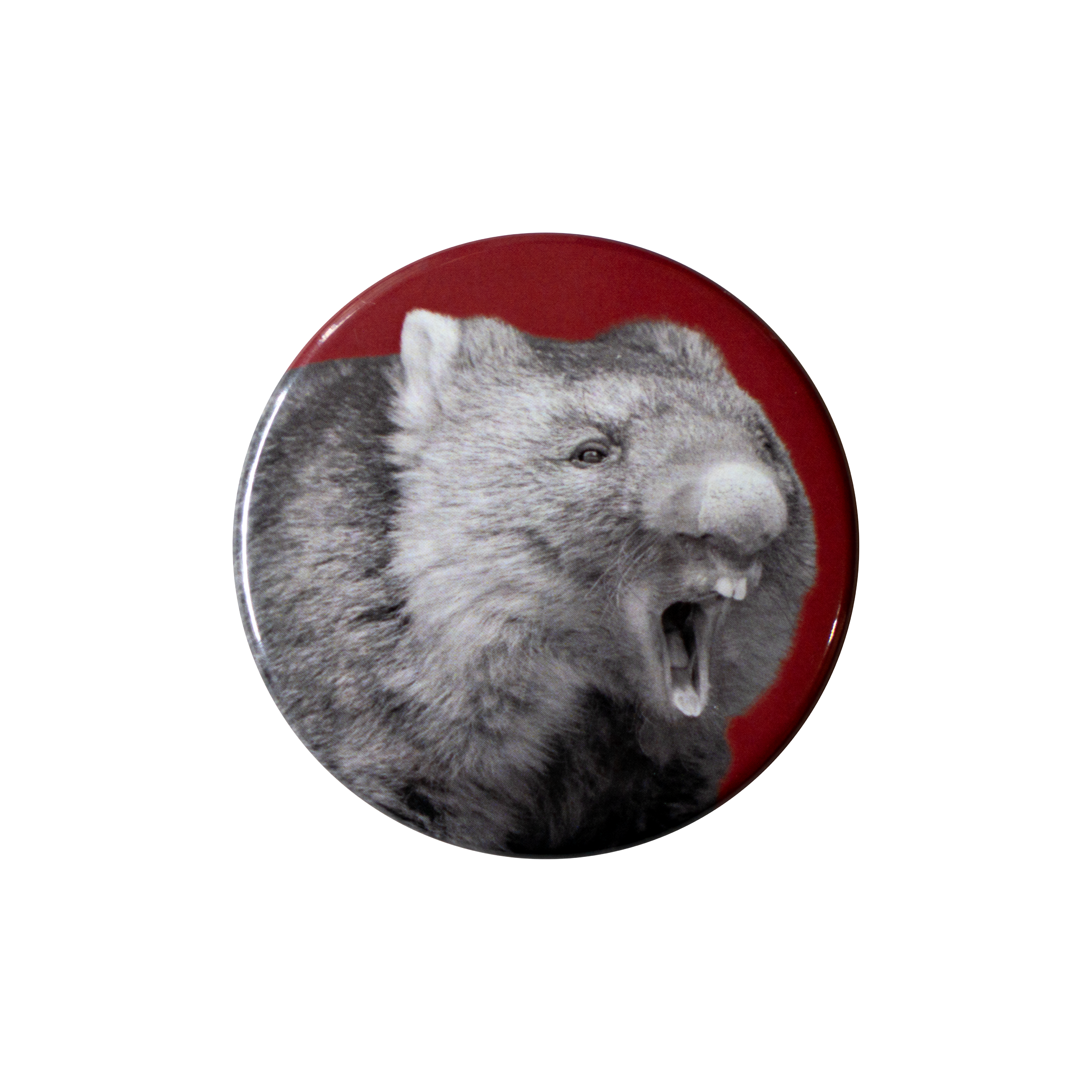 ウォンバット缶バッジ①（おたけびワインさん）