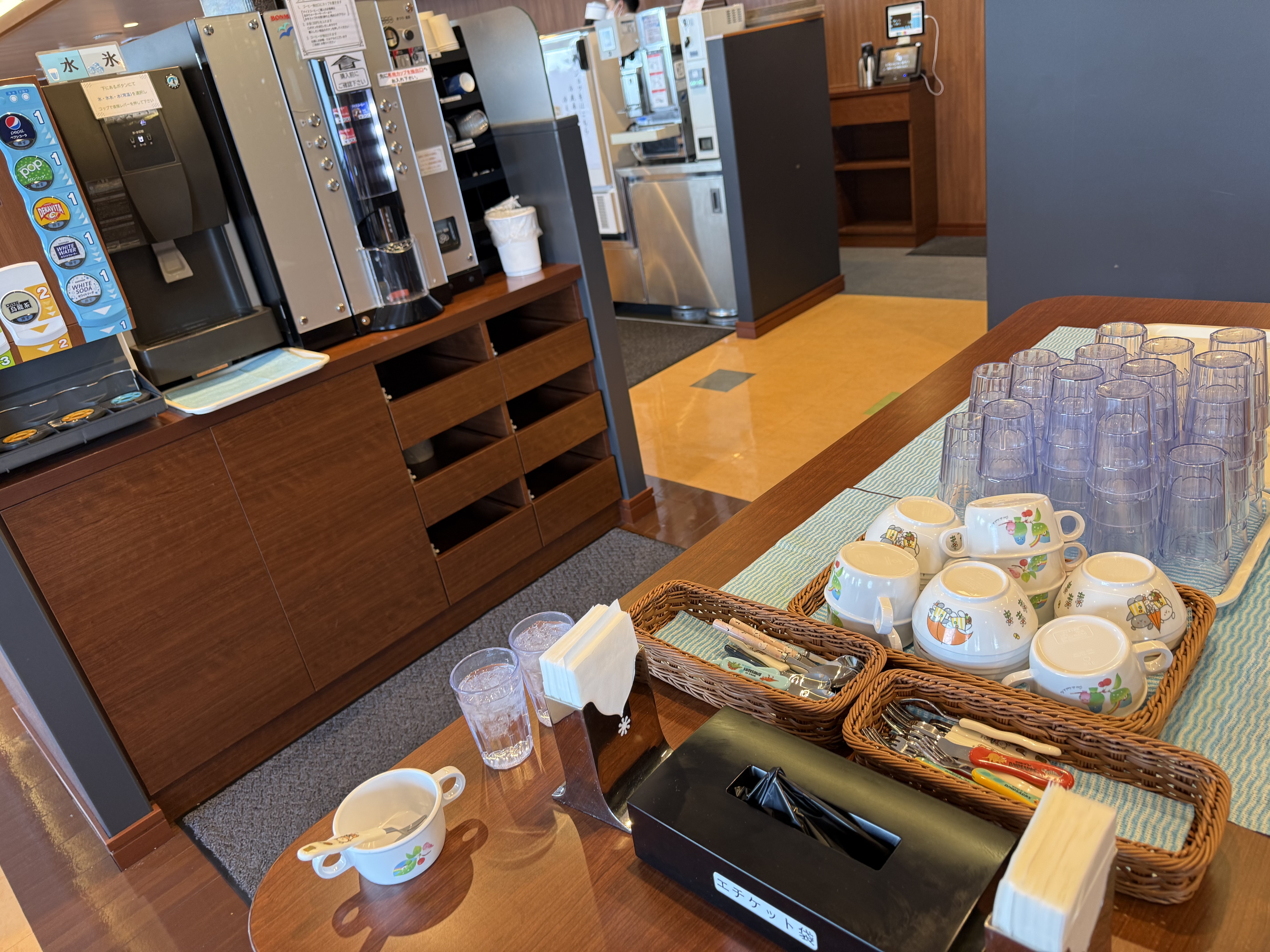 船内レストラン。子供向けアメニティ