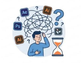 不慣れな制作物を用意するため、企画時間が取れない