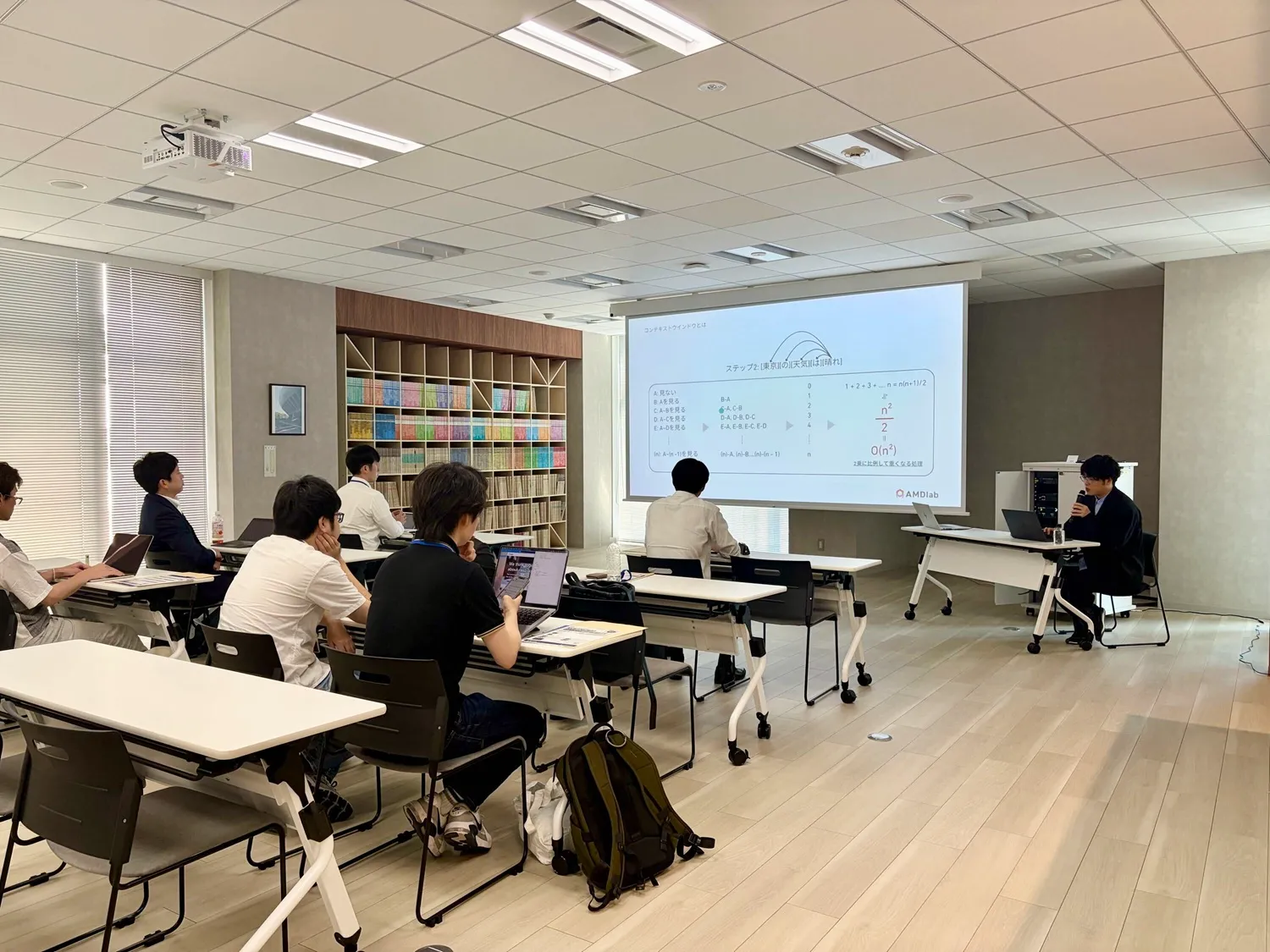KENGIセミナー 東京＃2 AI時代到来の今だからこそーー BIMの実践者から学ぶ、つながる 松原氏講演のようす