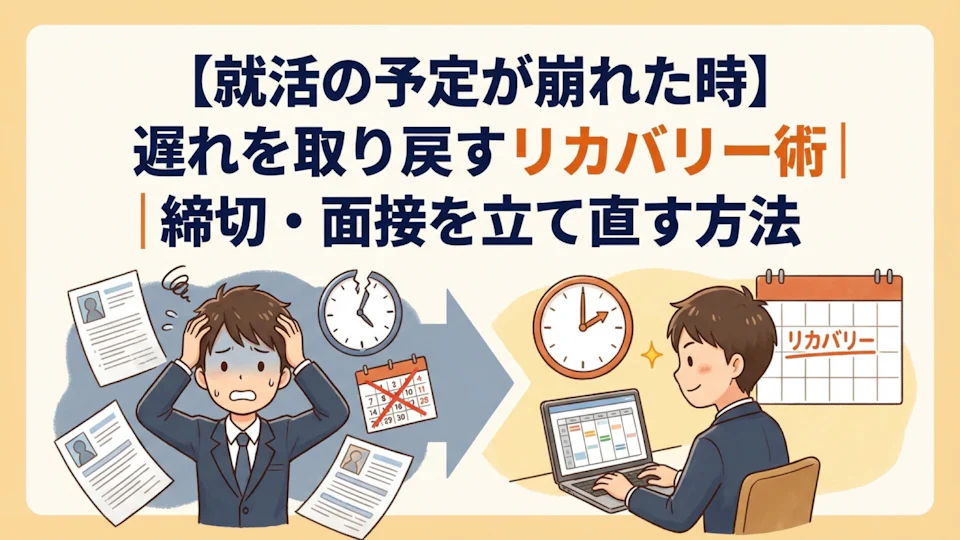 【就活スケジュール管理】締切と面接日程が崩れた時の立て直し方