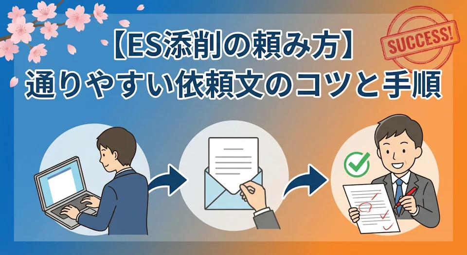 【ES添削 依頼文】お願いメールの書き方と通りやすい例