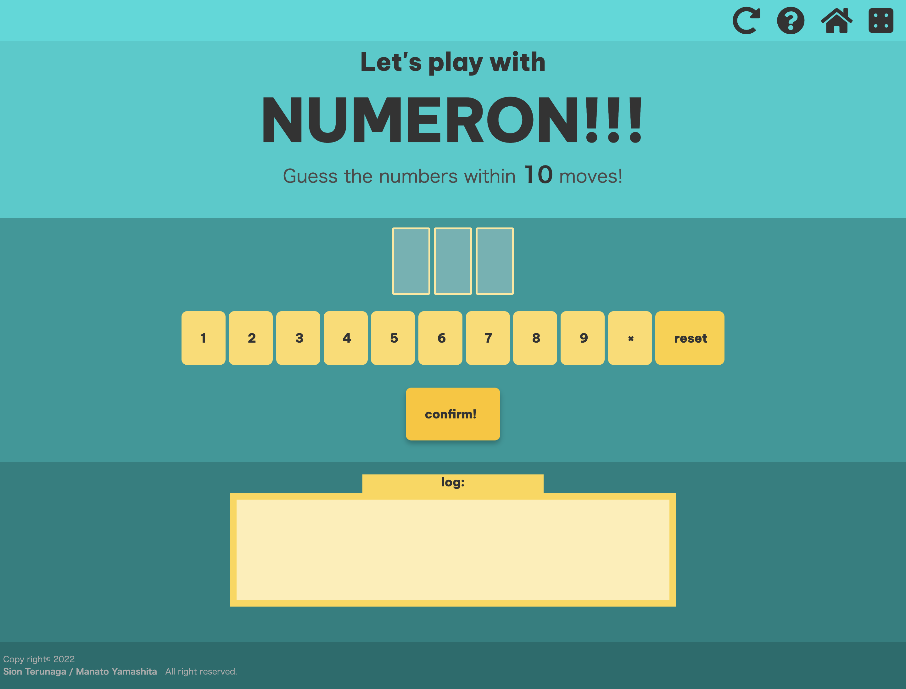 NUMERON - 論理数字あてゲーム