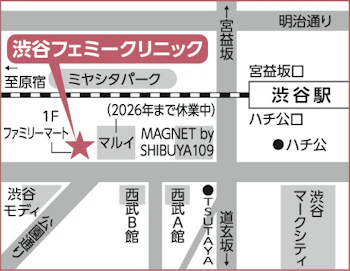 渋谷フェミークリニックの地図