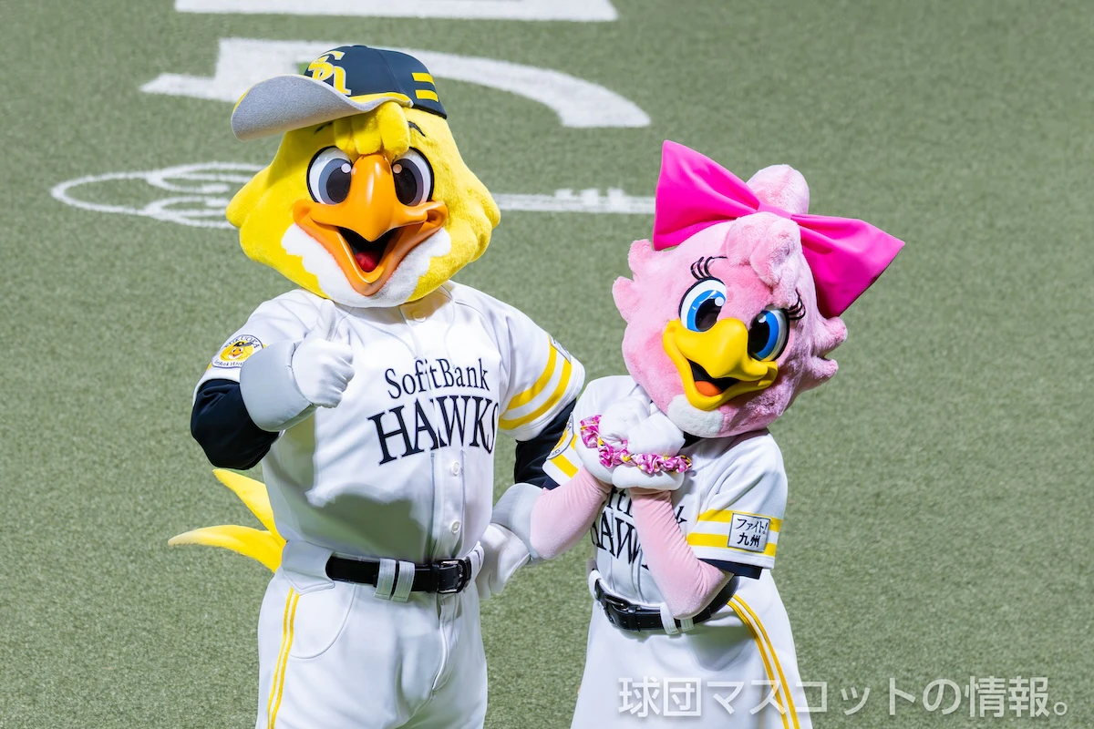ハリーホーク、ハニーホーク、バリカタ君、ふうさん、こふうさん ソフトバンク対日本ハム