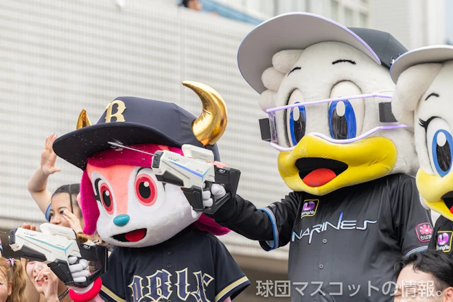 マーくん、リーンちゃん、ズーちゃん、バファローベル ロッテ対オリックス