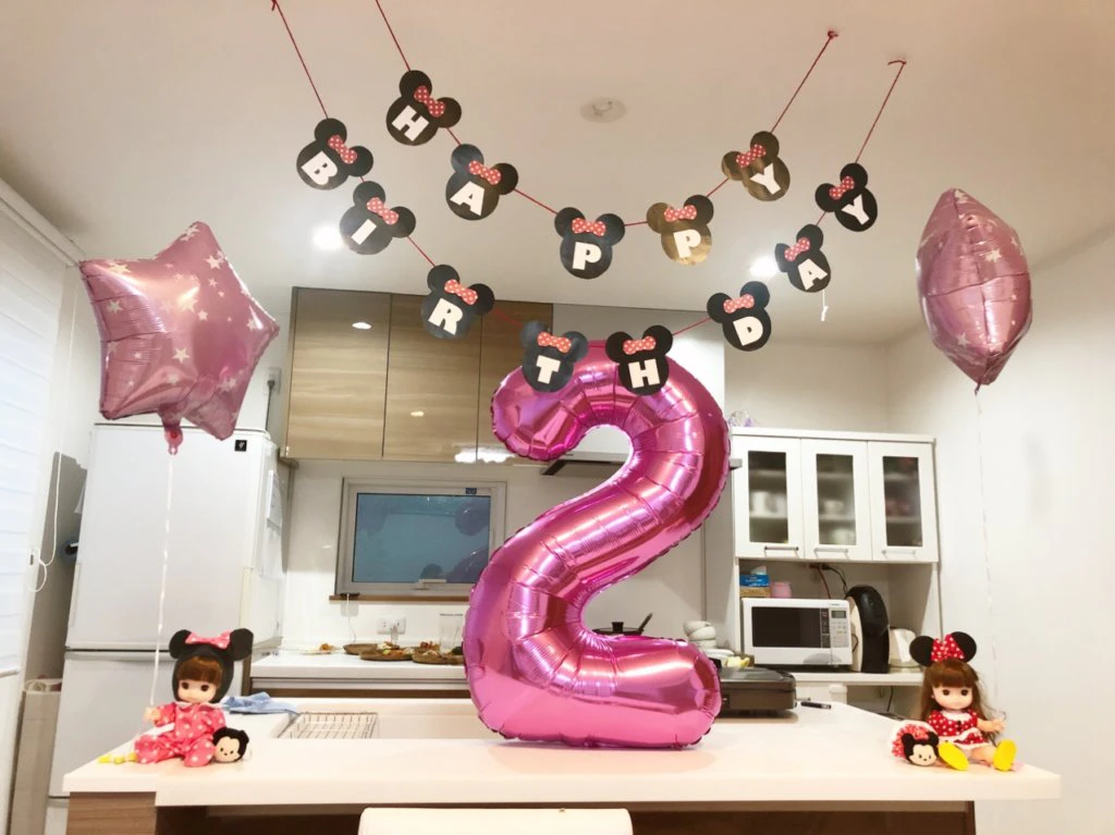 2歳の誕生日かざり