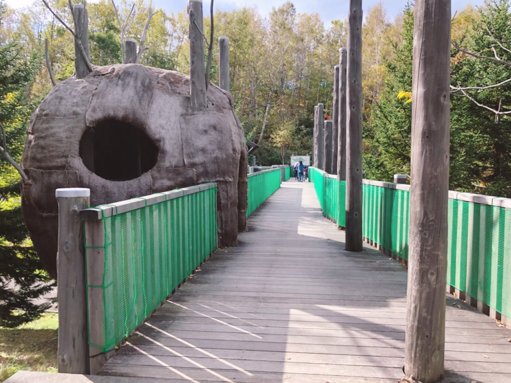 滝野すずらん丘陵公園のアスレチックへの入り口