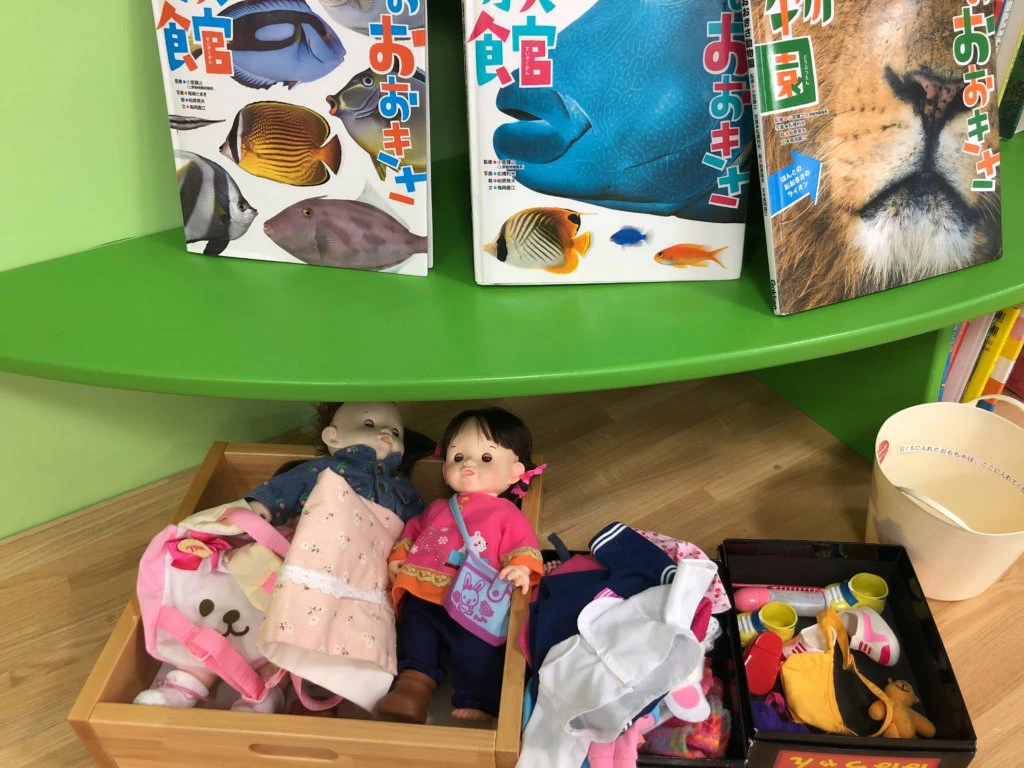 ぽぽちゃんの人形遊びや図鑑