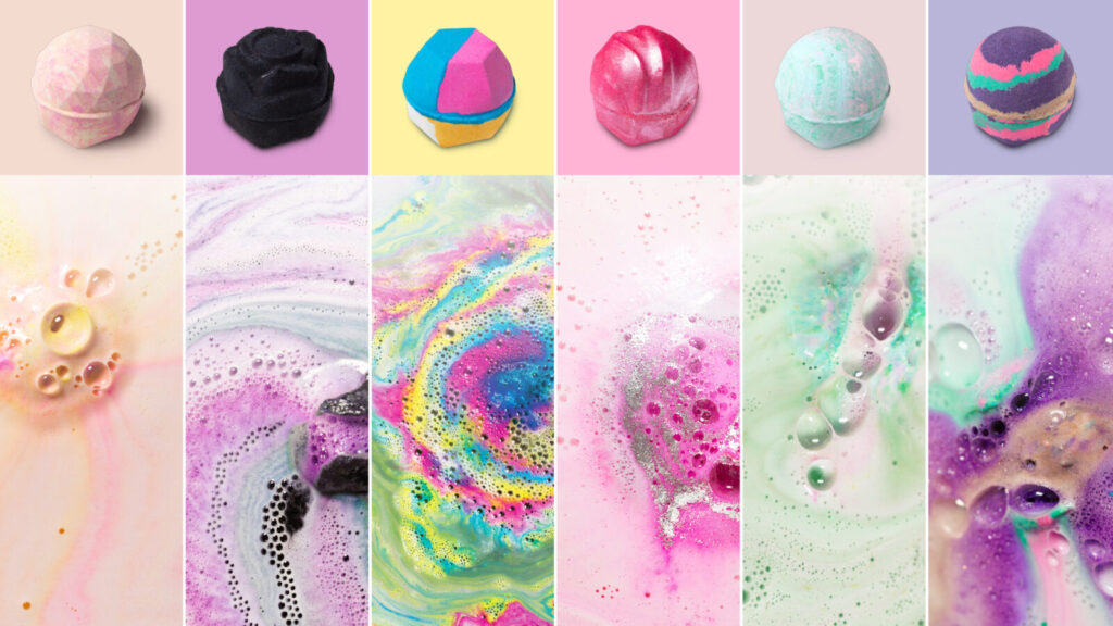 lush バスボム　カラフル