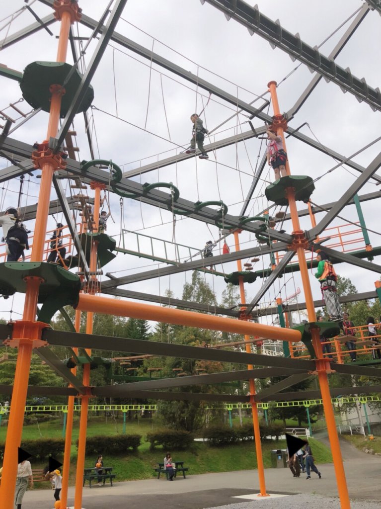 ルスツ遊園地の新アトラクションスカイトレイル