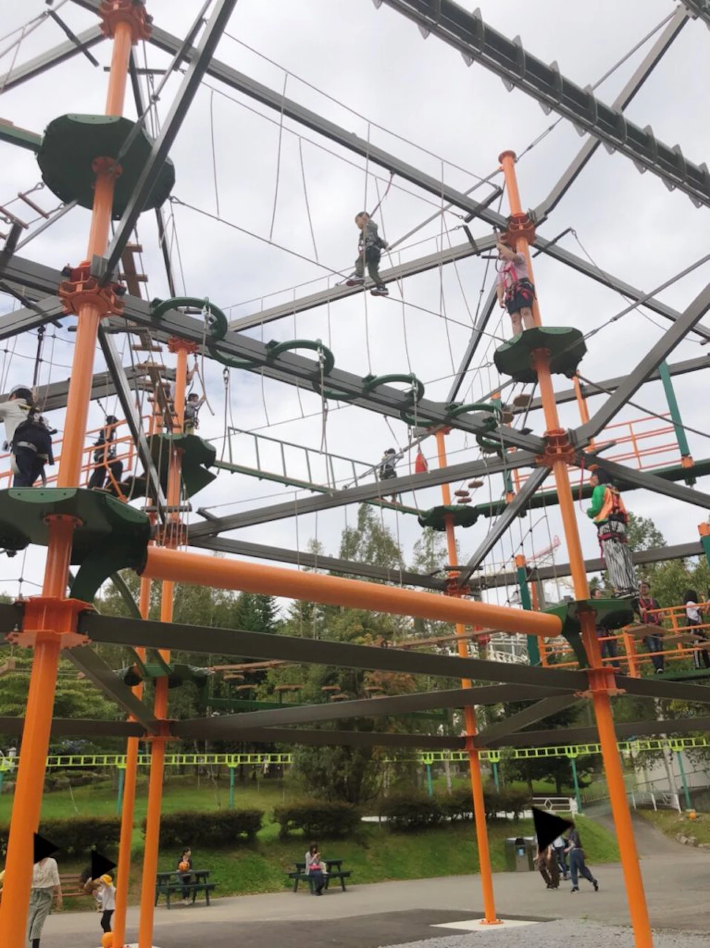 ルスツ遊園地の新アトラクションスカイトレイル
