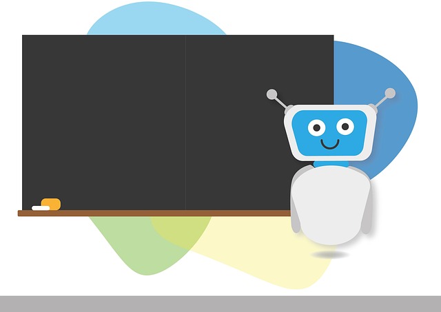 ロボット, チャットポイント, クラス, 学校, ボード, テクノロジー, アンドロイド, 将来, チャットボット, ai, 人工知能