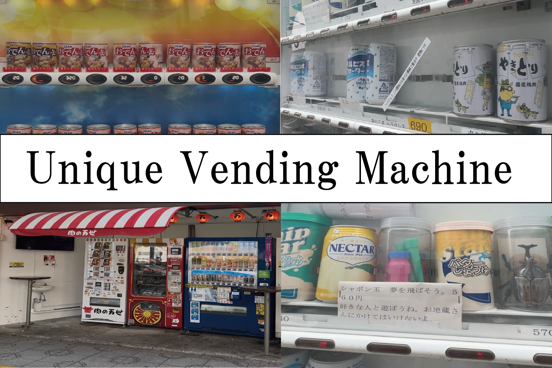 Unique vending machines in Akihabara, Tokyo that sell things that