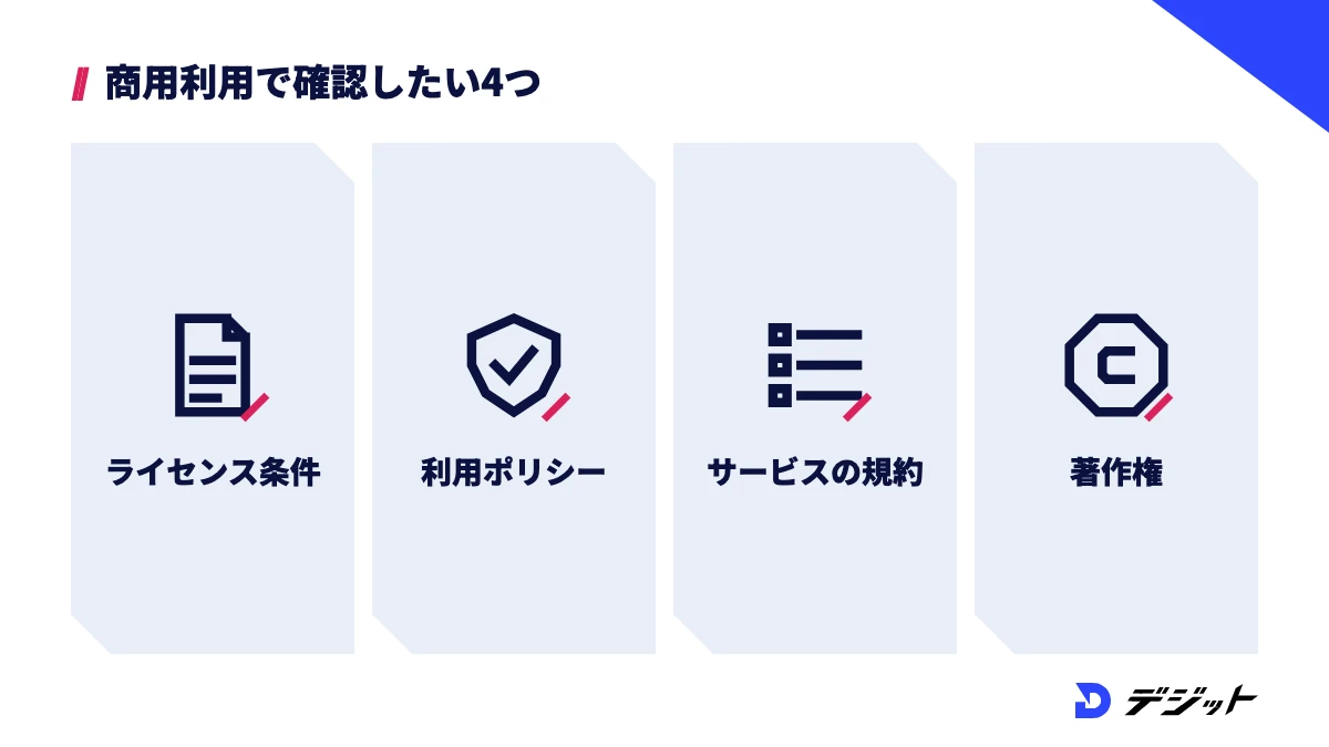 Stable Diffusionの商用利用ではCommunity Licenseの条件、利用ポリシー、Webサービスや追加学習モデルの規約、著作権の考え方を確認する