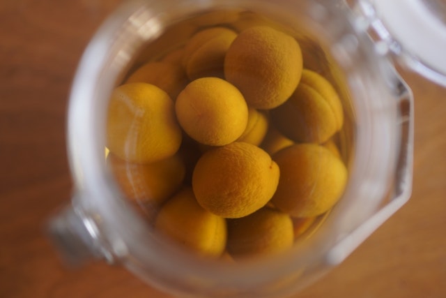 Ume preserved in syrup