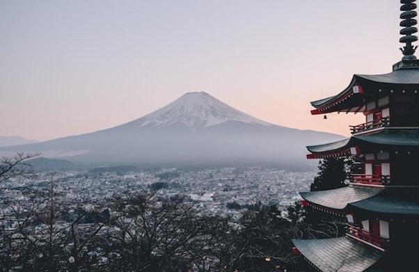 Mt. Fuji with five-storied Pagoda.